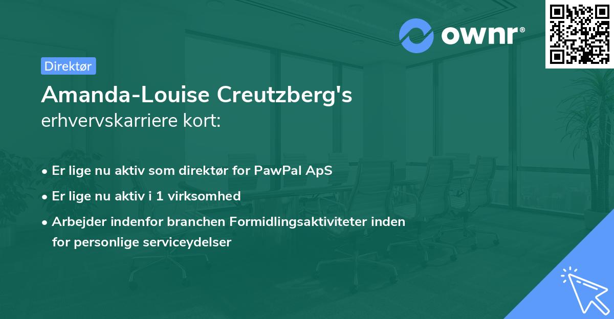 Amanda-Louise Creutzberg's erhvervskarriere kort