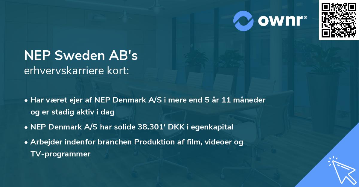 NEP Sweden AB's erhvervskarriere kort