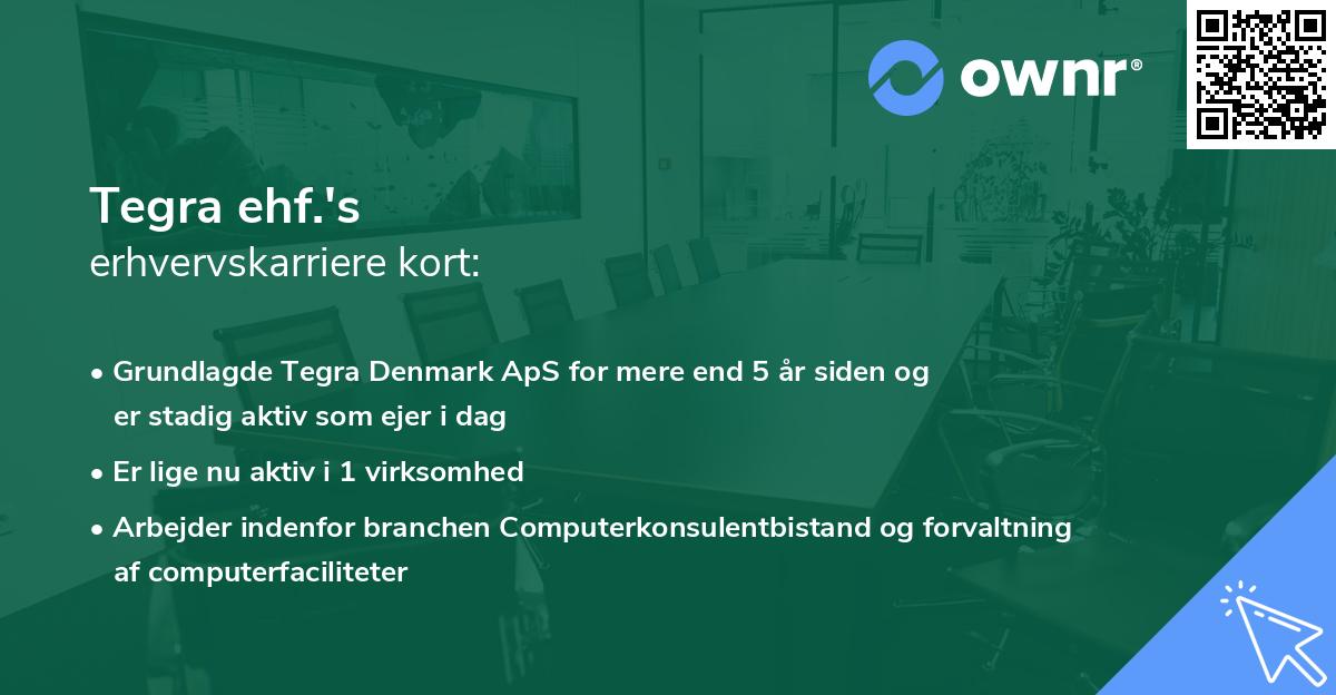 Tegra ehf.'s erhvervskarriere kort