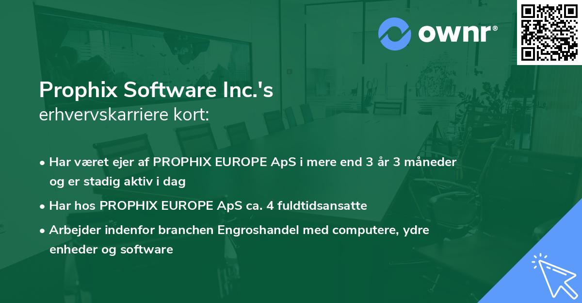 Prophix Software Inc.'s erhvervskarriere kort