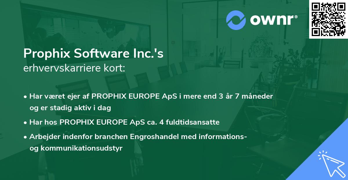 Prophix Software Inc.'s erhvervskarriere kort