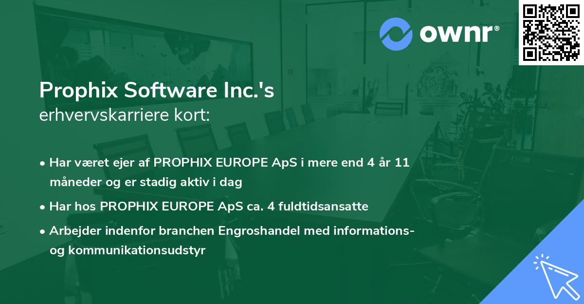 Prophix Software Inc.'s erhvervskarriere kort