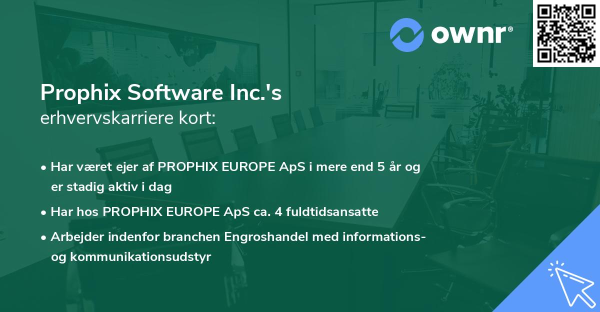 Prophix Software Inc.'s erhvervskarriere kort