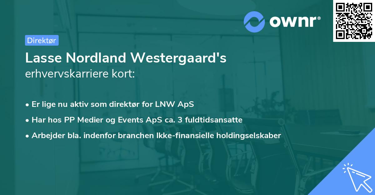 Lasse Nordland Westergaard's erhvervskarriere kort