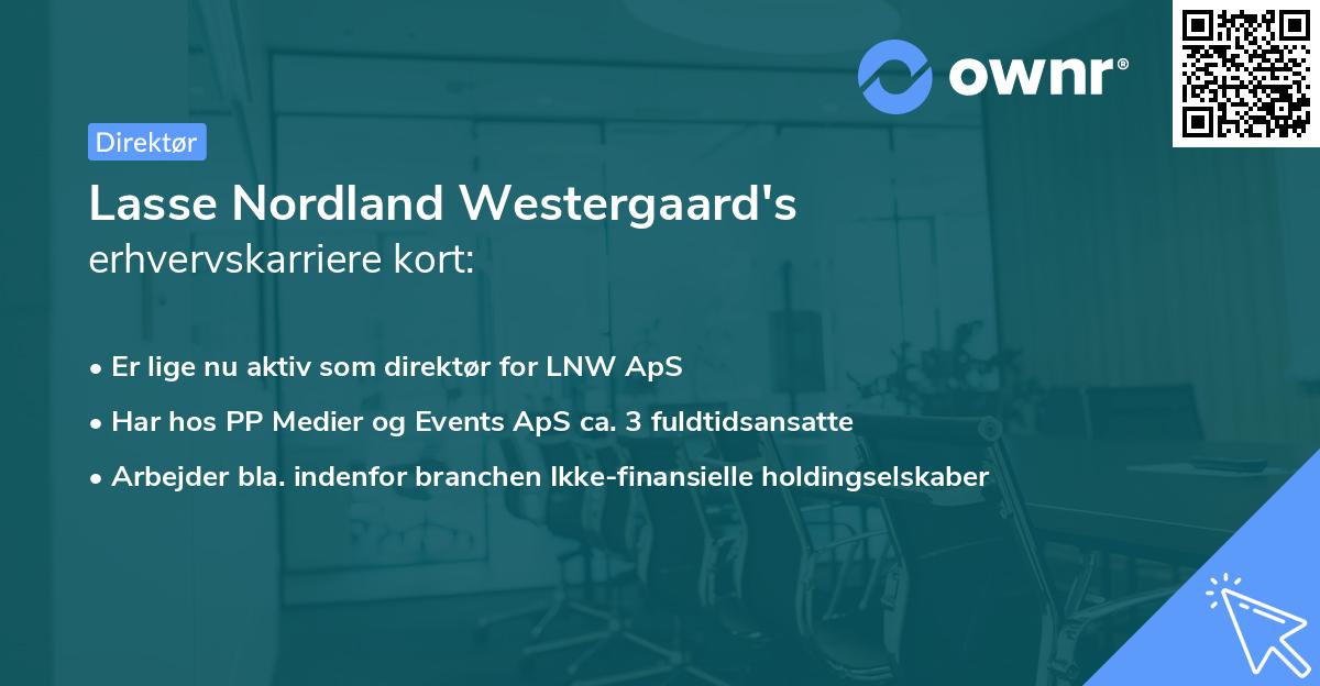 Lasse Nordland Westergaard's erhvervskarriere kort
