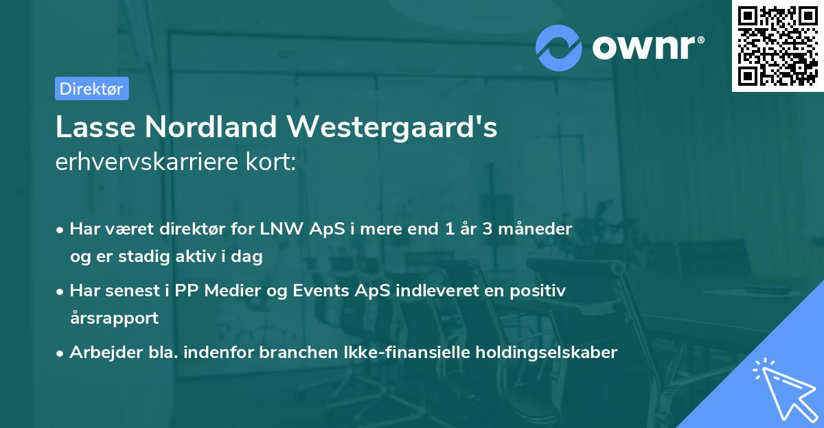 Lasse Nordland Westergaard's erhvervskarriere kort