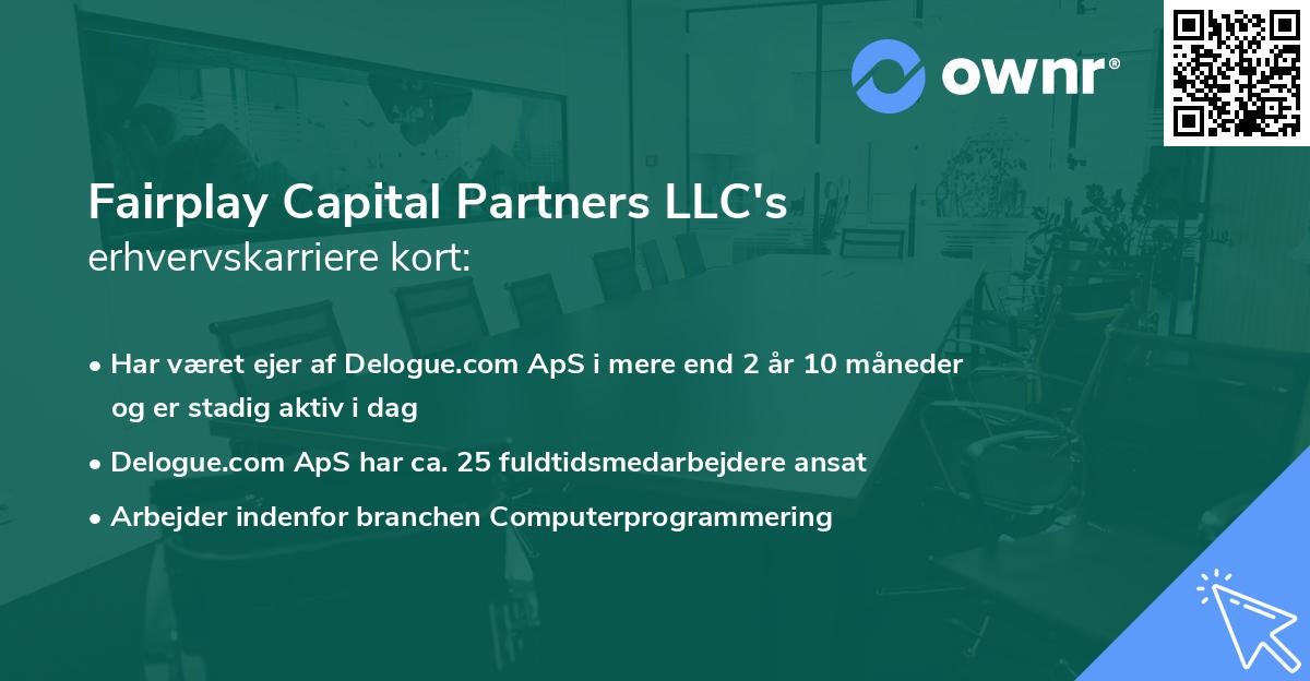 Fairplay Capital Partners LLC's erhvervskarriere kort