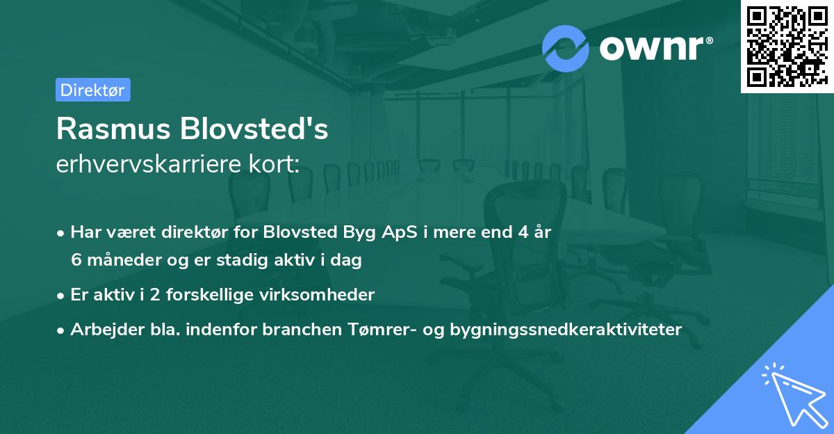 Rasmus Blovsted's erhvervskarriere kort