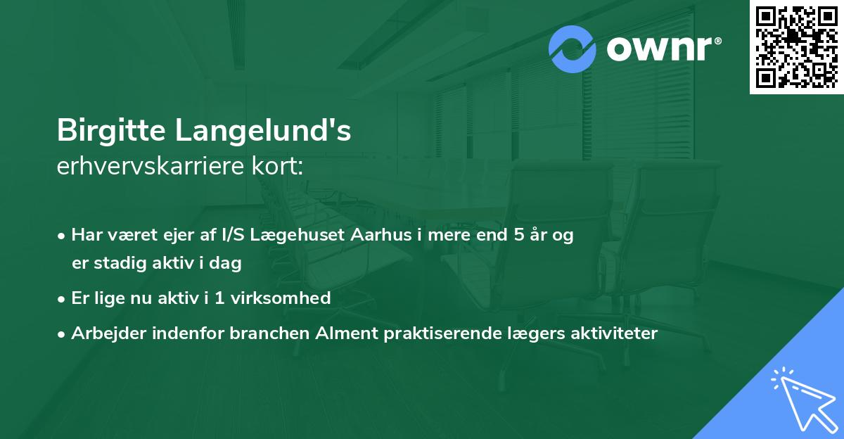 Birgitte Langelund's erhvervskarriere kort