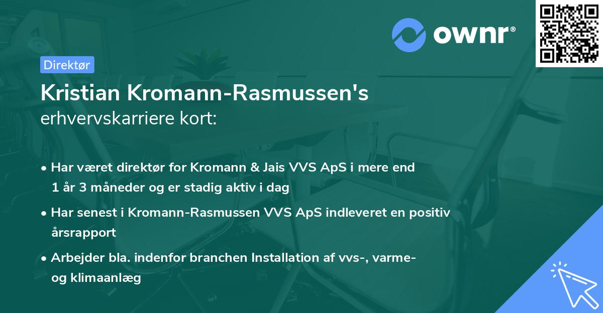 Kristian Kromann-Rasmussen's erhvervskarriere kort