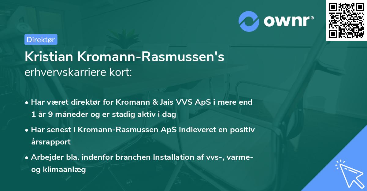 Kristian Kromann-Rasmussen's erhvervskarriere kort