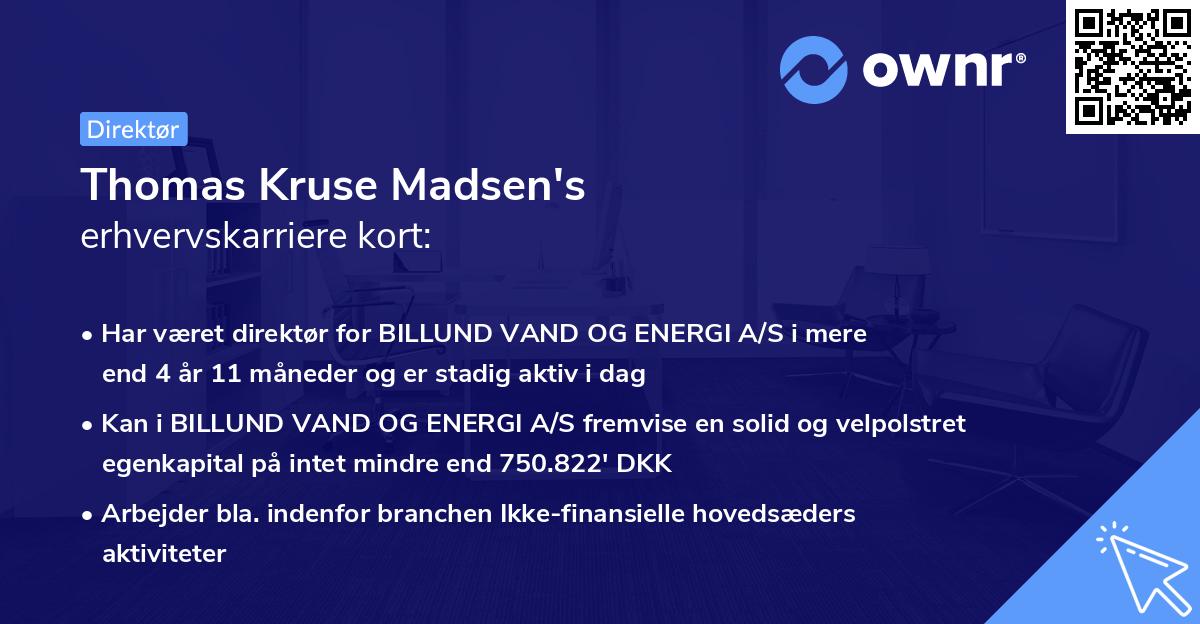 Thomas Kruse Madsen's erhvervskarriere kort