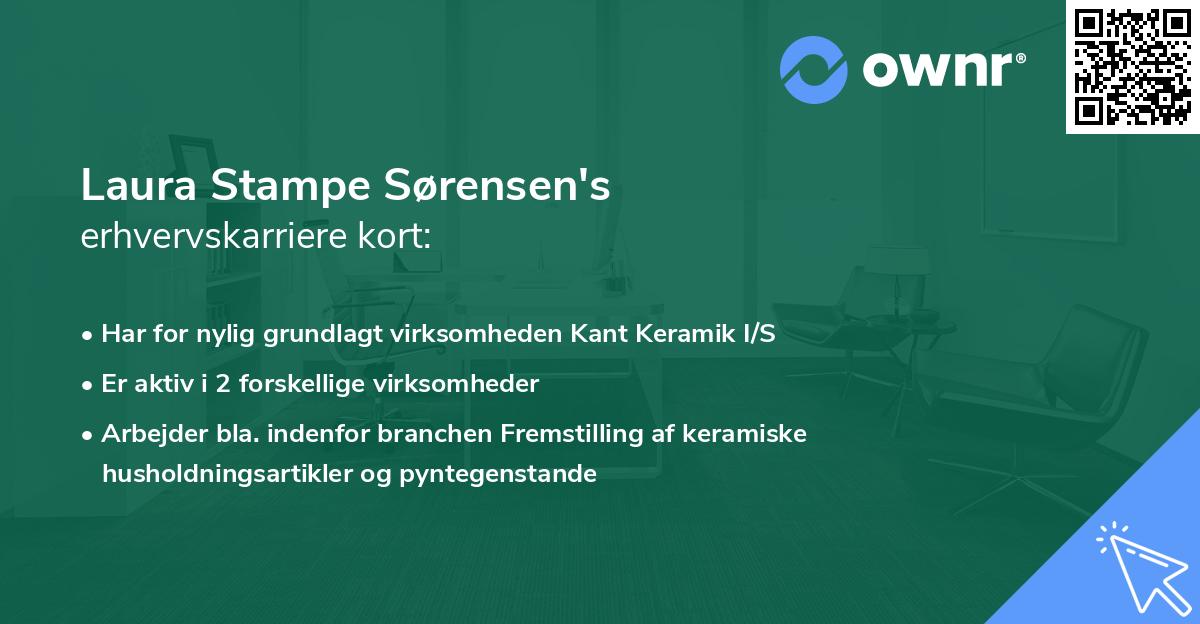 Laura Stampe Sørensen's erhvervskarriere kort