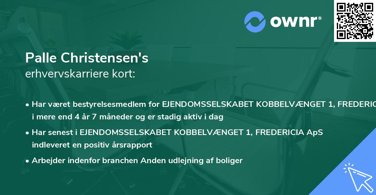 Palle Christensen's erhvervskarriere kort