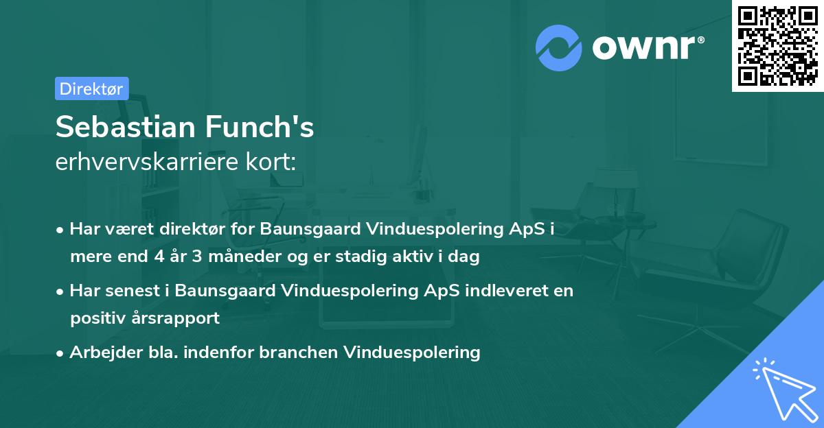Sebastian Funch's erhvervskarriere kort