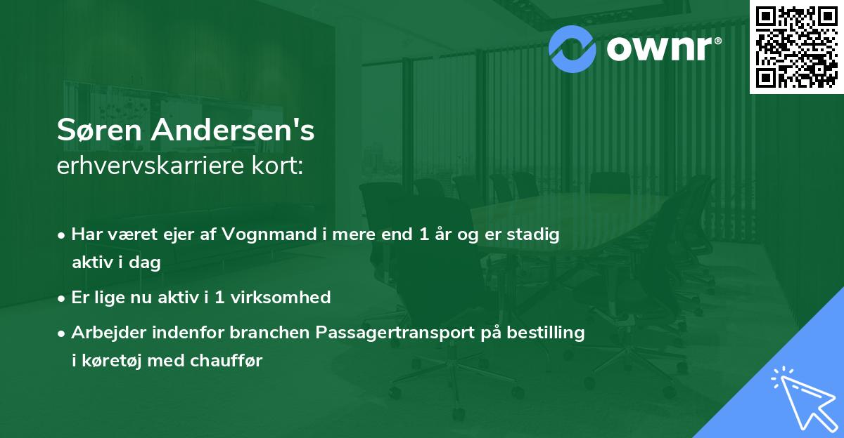 Søren Andersen's erhvervskarriere kort