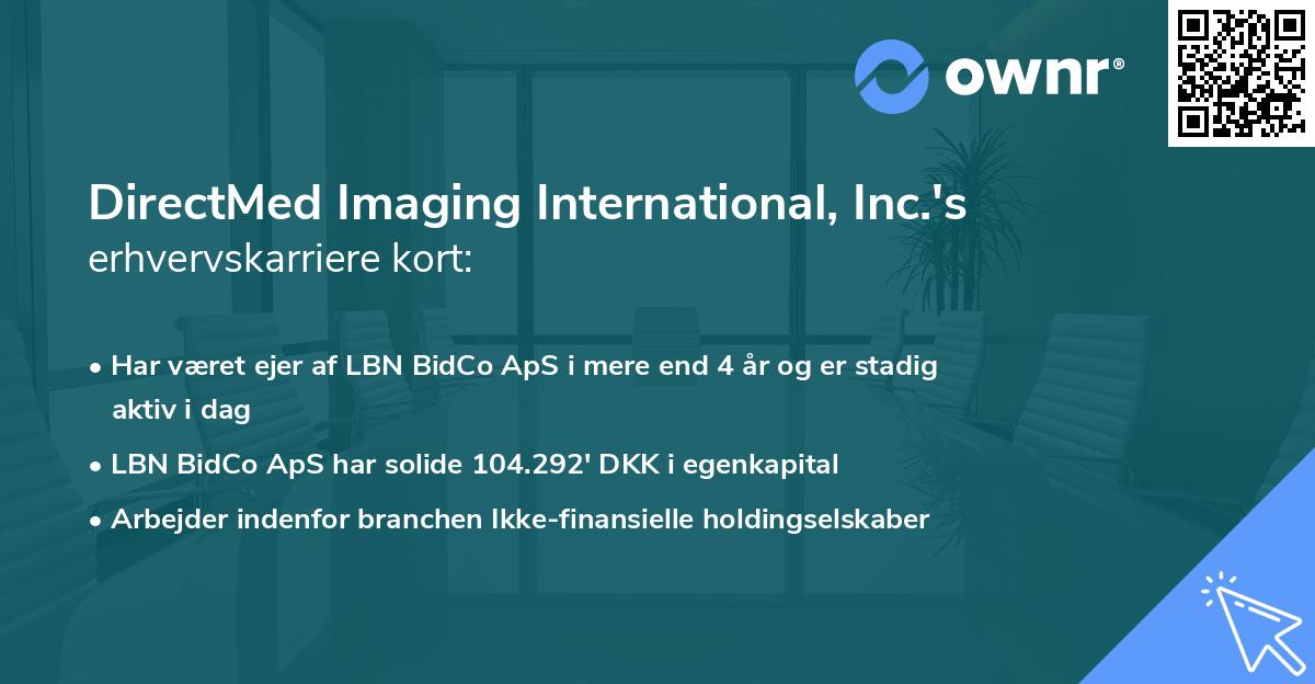 DirectMed Imaging International, Inc.'s erhvervskarriere kort