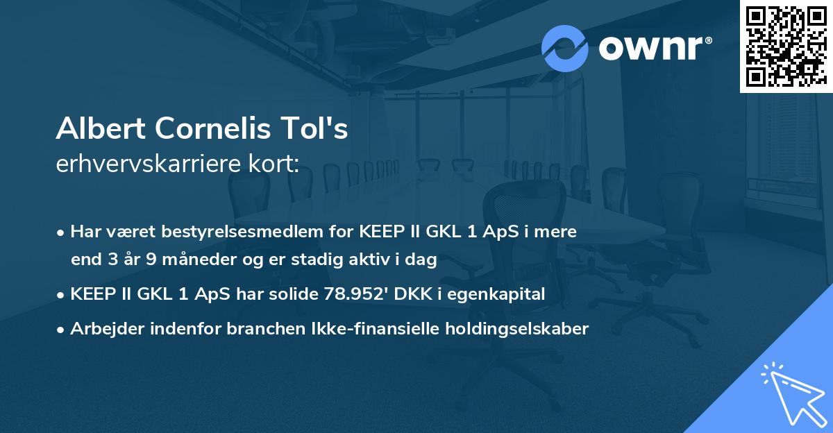 Albert Cornelis Tol's erhvervskarriere kort