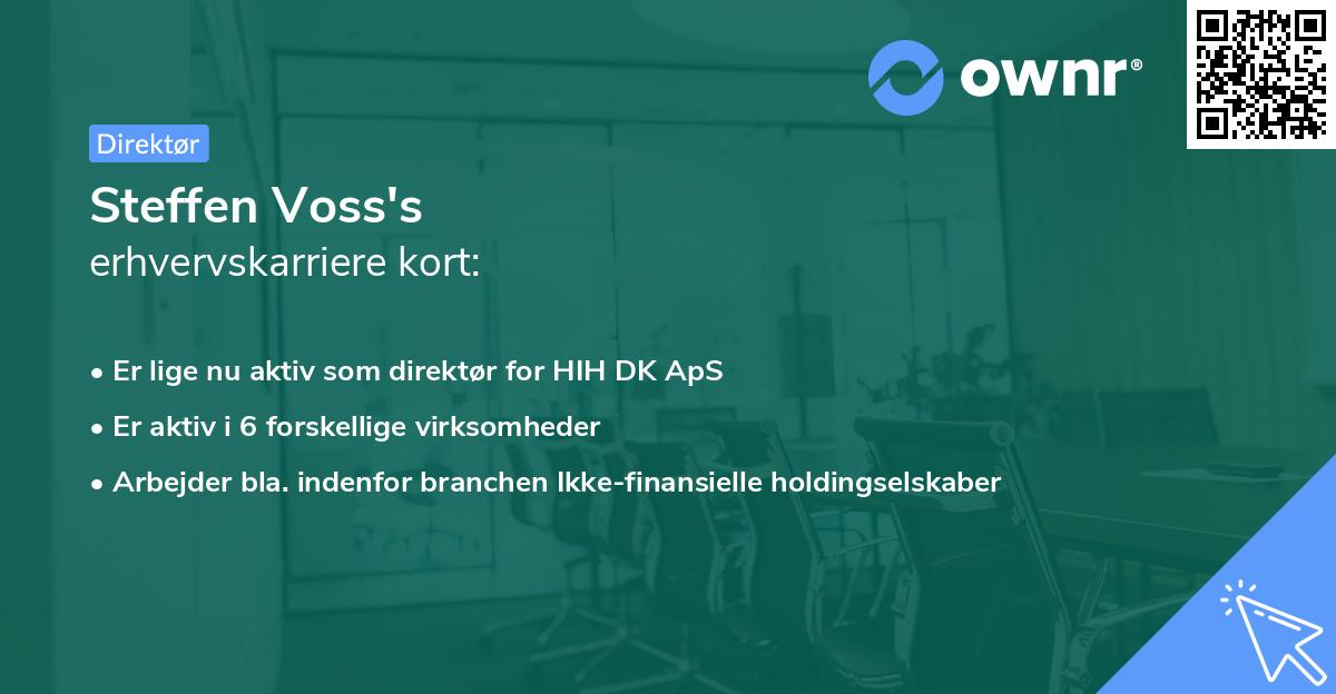 Steffen Voss's erhvervskarriere kort