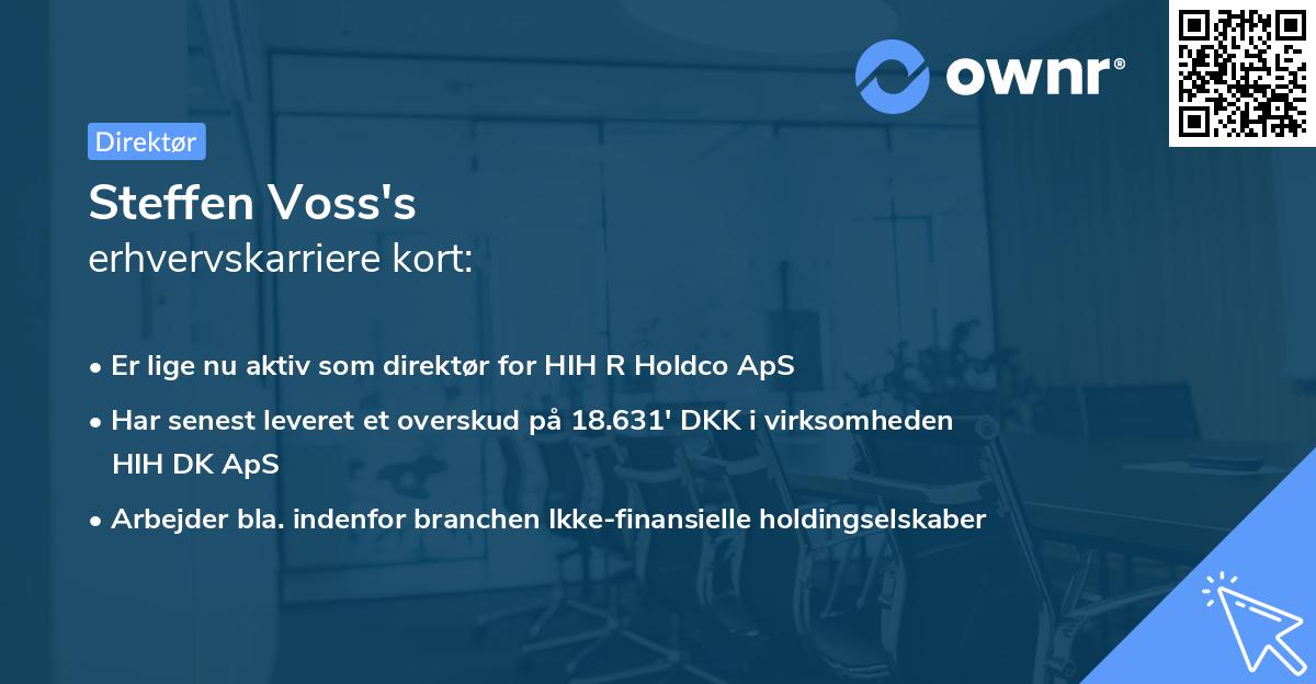 Steffen Voss's erhvervskarriere kort