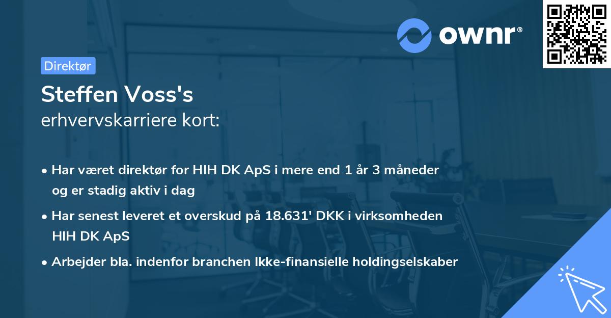 Steffen Voss's erhvervskarriere kort