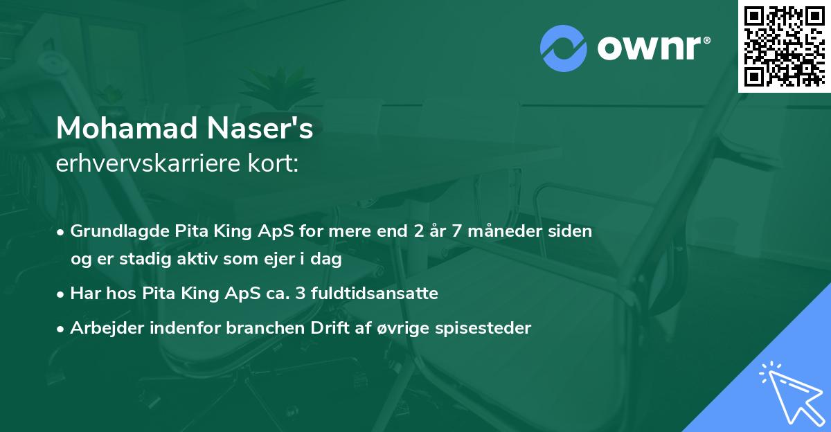 Mohamad Naser's erhvervskarriere kort