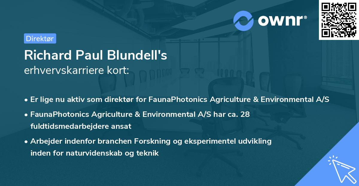 Richard Paul Blundell's erhvervskarriere kort