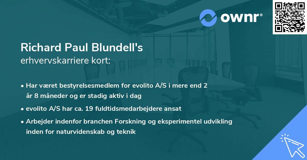 Richard Paul Blundell's erhvervskarriere kort