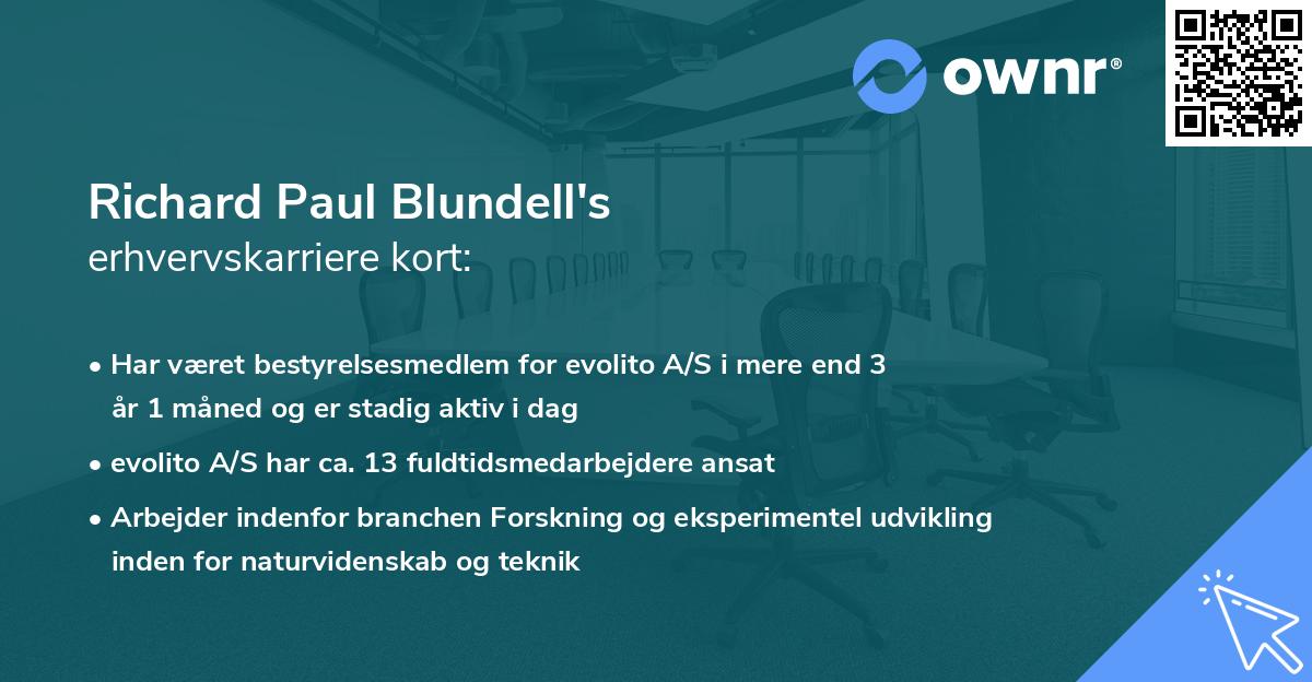 Richard Paul Blundell's erhvervskarriere kort