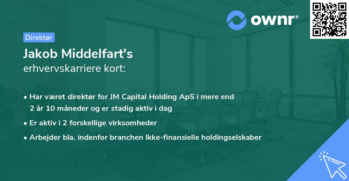 Jakob Middelfart's erhvervskarriere kort