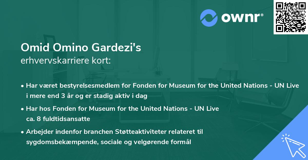 Omid Omino Gardezi's erhvervskarriere kort
