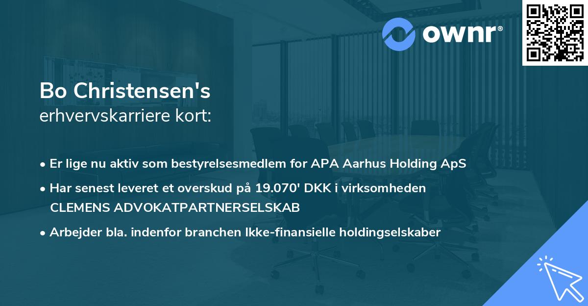 Bo Christensen's erhvervskarriere kort