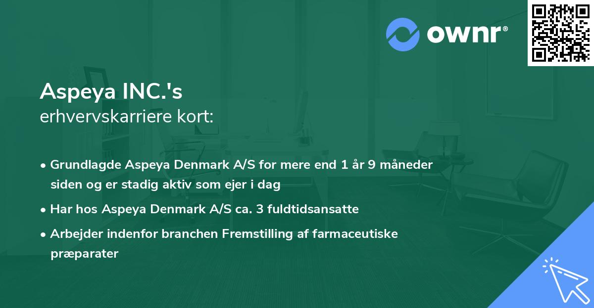 Aspeya INC.'s erhvervskarriere kort