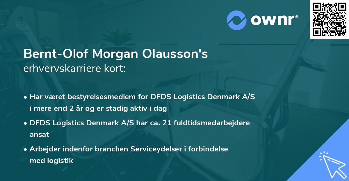 Bernt-Olof Morgan Olausson's erhvervskarriere kort