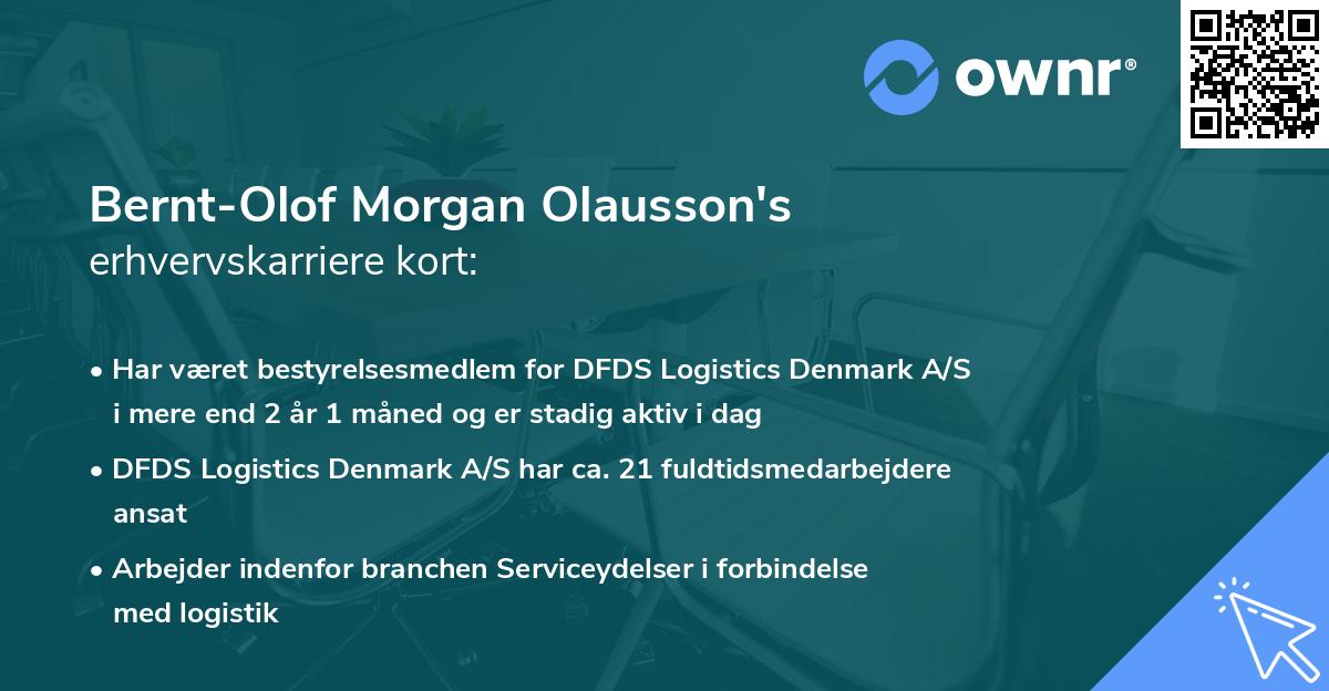 Bernt-Olof Morgan Olausson's erhvervskarriere kort