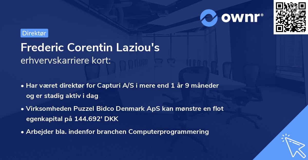 Frederic Corentin Laziou's erhvervskarriere kort
