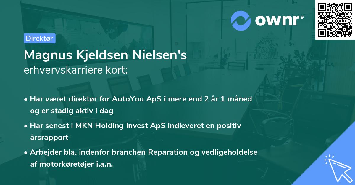 Magnus Kjeldsen Nielsen's erhvervskarriere kort