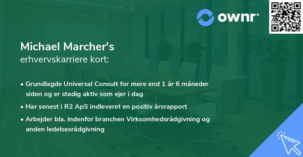 Michael Marcher's erhvervskarriere kort