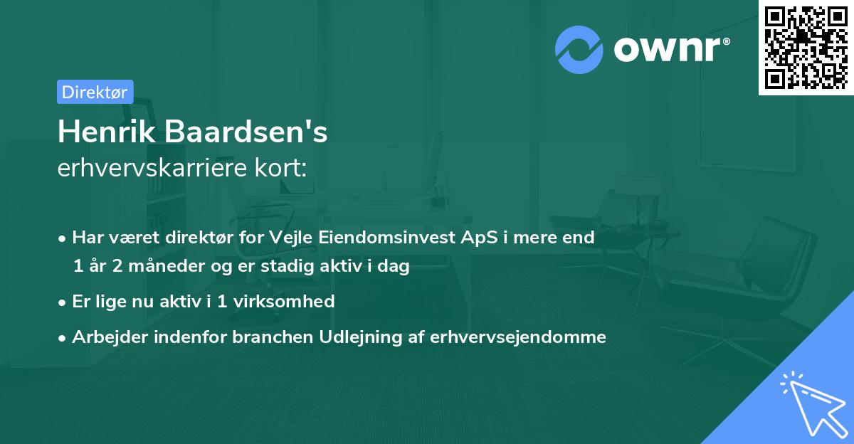 Henrik Baardsen's erhvervskarriere kort