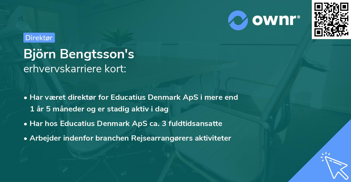 Björn Bengtsson's erhvervskarriere kort