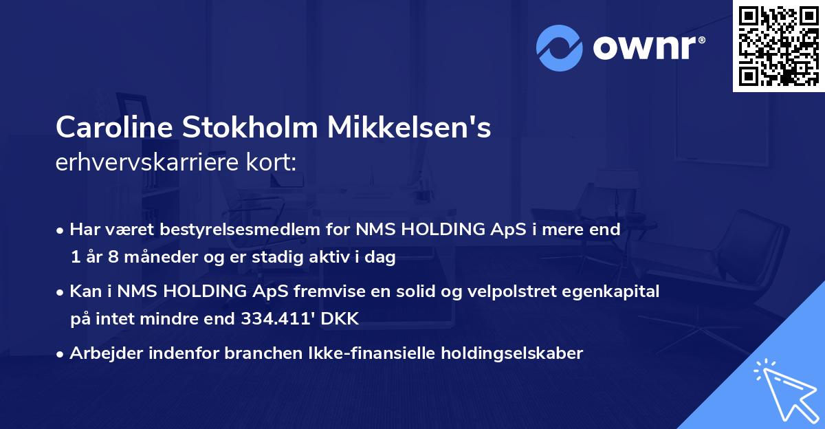 Caroline Stokholm Mikkelsen's erhvervskarriere kort