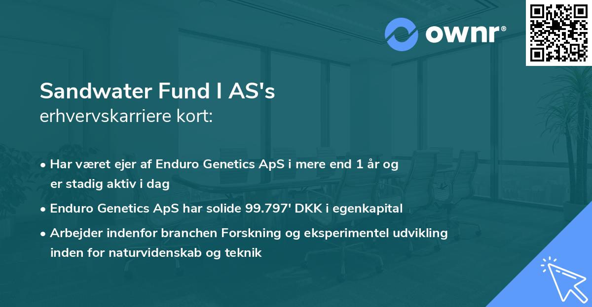 Sandwater Fund I AS's erhvervskarriere kort
