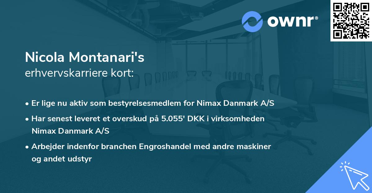 Nicola Montanari's erhvervskarriere kort