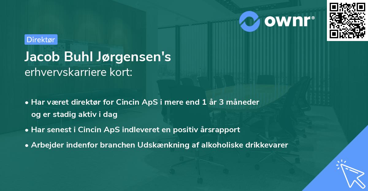 Jacob Buhl Jørgensen's erhvervskarriere kort