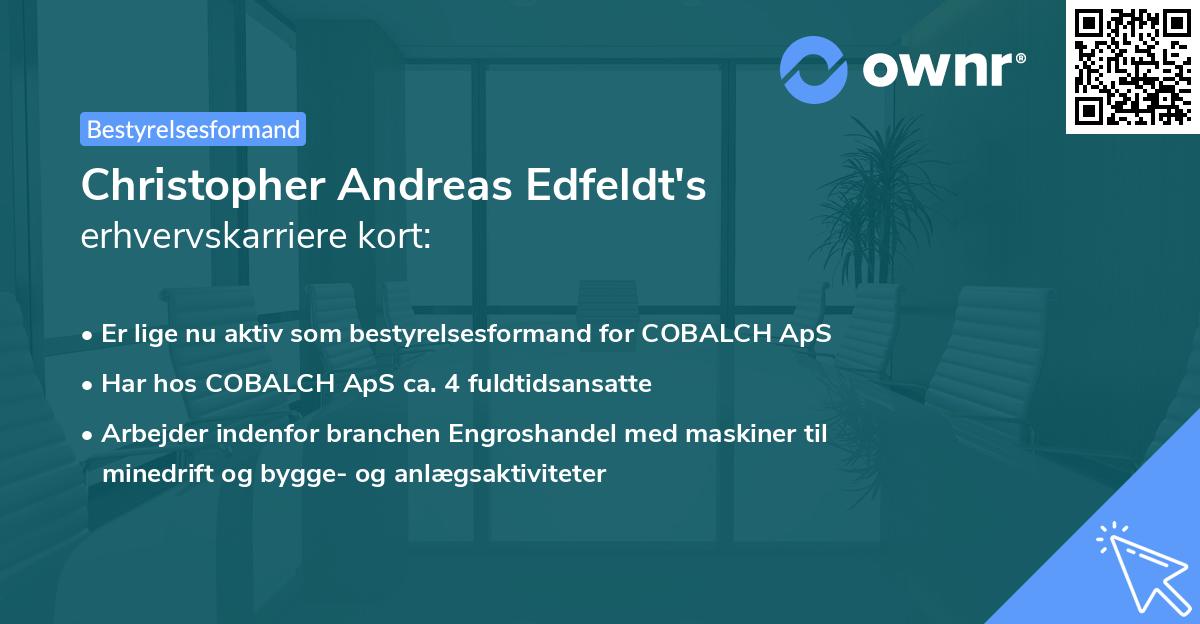 Christopher Andreas Edfeldt's erhvervskarriere kort