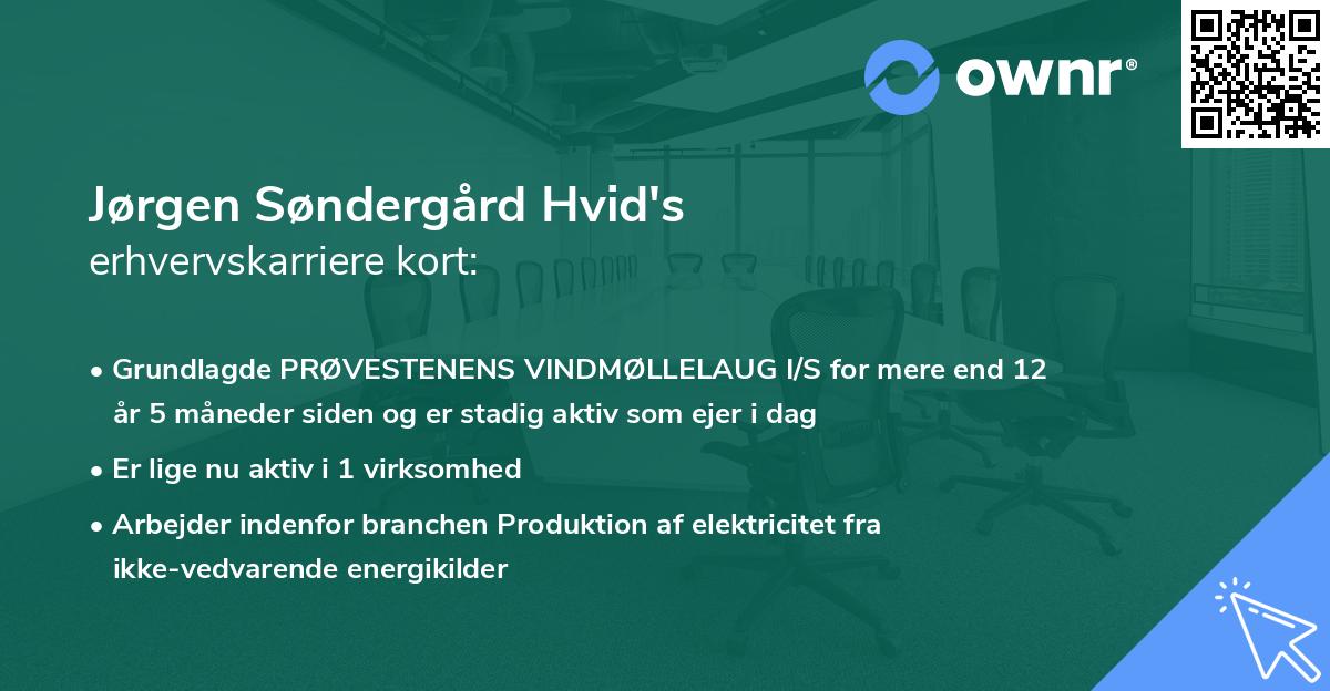 Jørgen Søndergård Hvid's erhvervskarriere kort