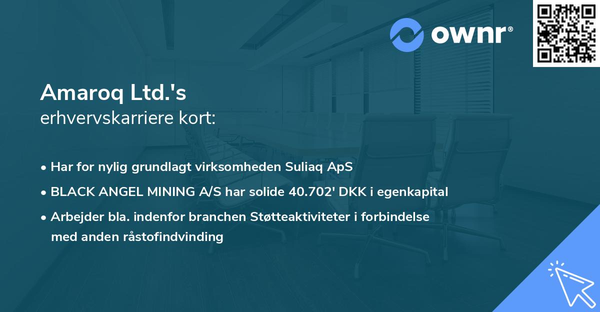 Amaroq Ltd.'s erhvervskarriere kort