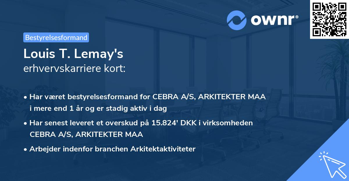 Louis T. Lemay's erhvervskarriere kort
