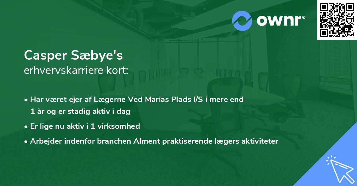 Casper Sæbye's erhvervskarriere kort