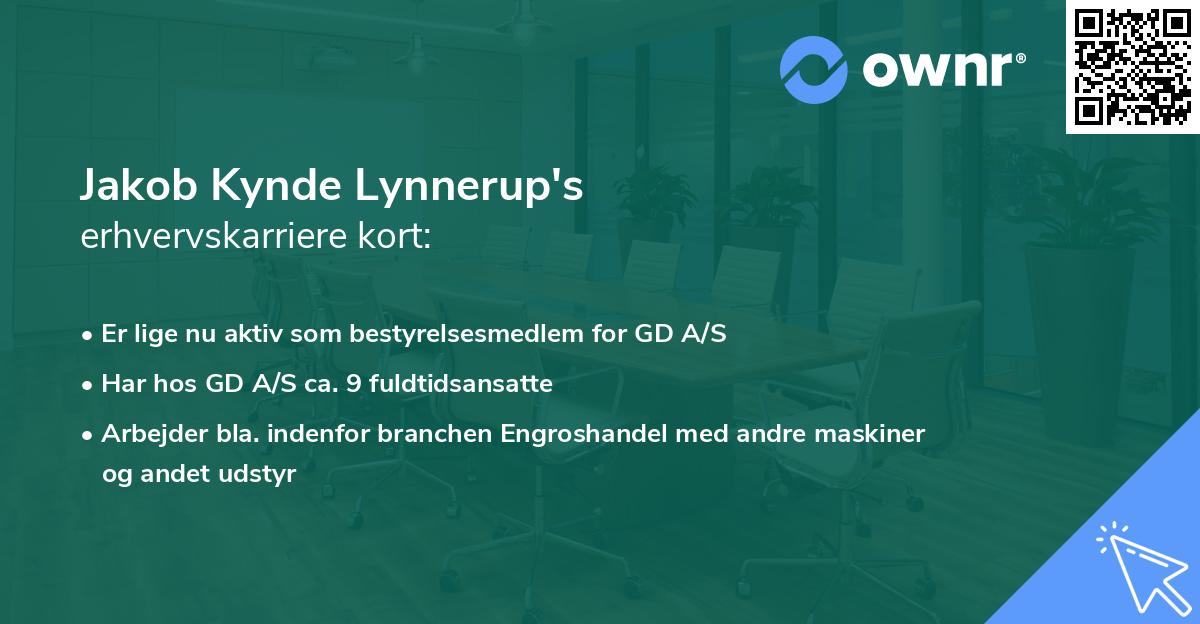 Jakob Kynde Lynnerup's erhvervskarriere kort